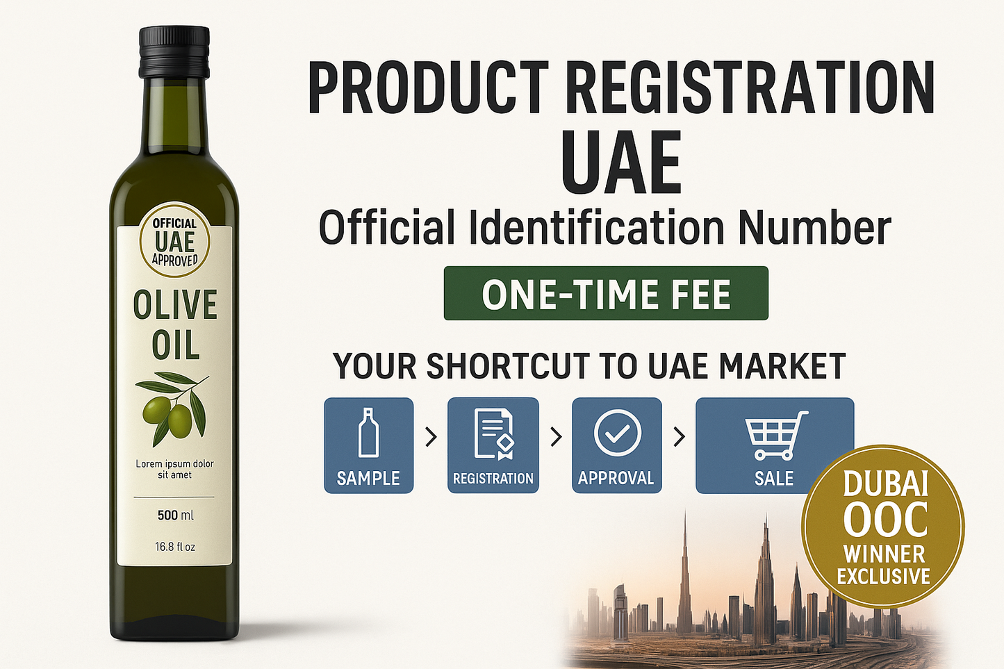 Product Registration UAE – Official Identification Number for DubaiOOC Winners (One-Time Fee)